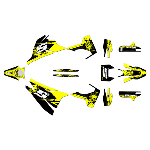husqvarna supermoto701 graphics kit 2016-2024 night-city series yellow