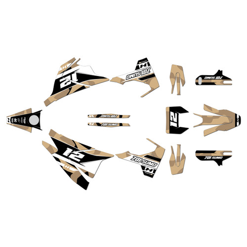 husqvarna supermoto701 graphics kit 2016-2024 shades series tan