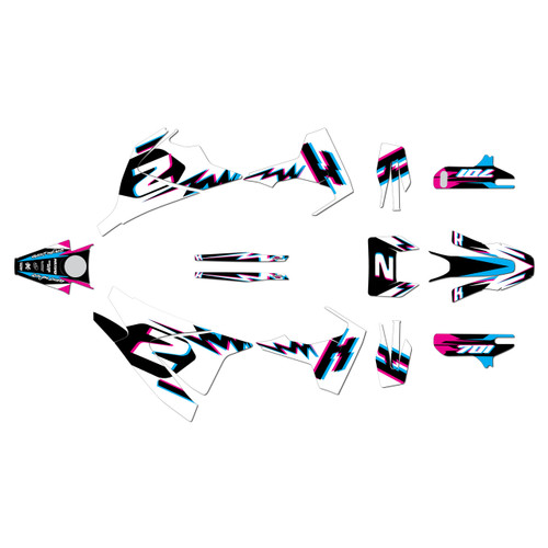 husqvarna supermoto701 graphics kit 2016-2024 vision series magenta