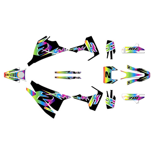 husqvarna supermoto701 graphics kit 2016-2024 vision series rainbow