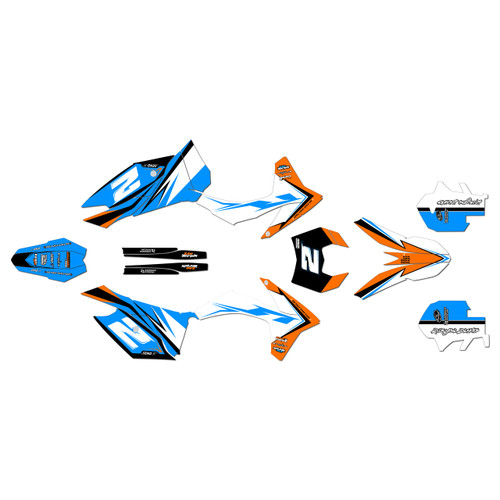 ktm 300exc graphics kit 2012-2013 bold series cyan