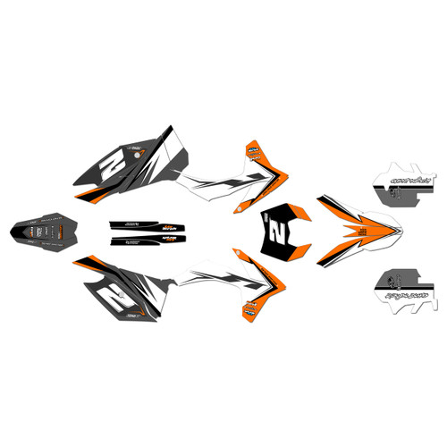 ktm 200xcw graphics kit 2012-2013 bold series orange
