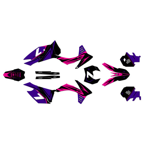 ktm 200exc graphics kit 2012-2013 bolt series purple