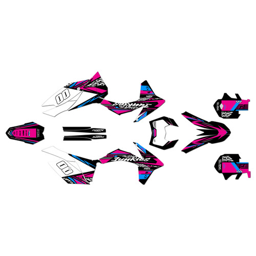 ktm 125exc graphics kit 2012-2013 rugged series magenta