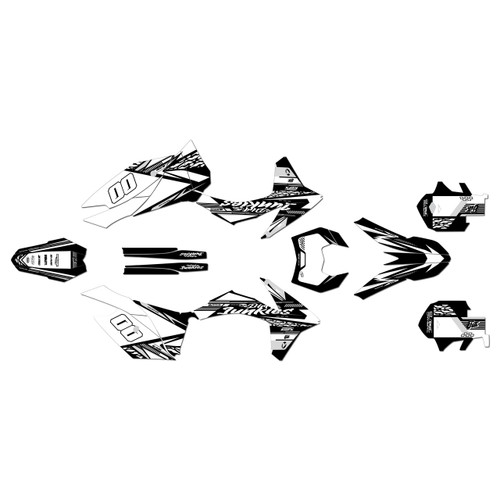 ktm 125exc graphics kit 2012-2013 rugged series white