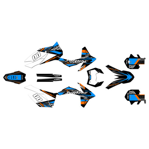 ktm 200xcw graphics kit 2012-2013 rugged series cyan