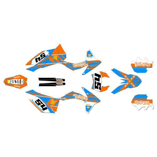 KTM 125EXC 200EXC 250EXC 300EXC graphics kit 2012-2013 split series cyan