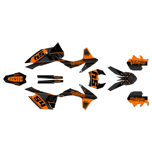 ktm 250xcw graphics kit 2012-2013 split series orange