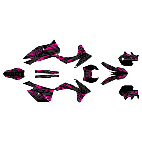 KTM 200XC-W 250XC-W 300XC-W graphics kit 2012-2013 twitch series magenta