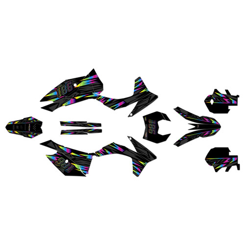KTM 200XC-W 250XC-W 300XC-W graphics kit 2012-2013 twitch series rainbow