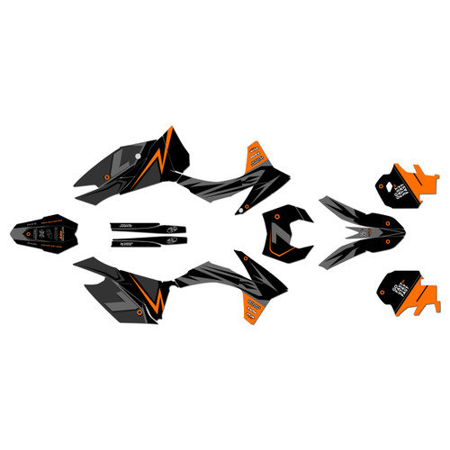 250EXC-F 350EXC-F 450EXC-F &  500EXC-F graphics kit 2012-2013 bolt series orange