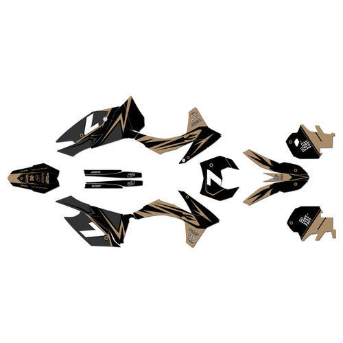 ktm 450excf graphics kit 2012-2013 bolt series tan