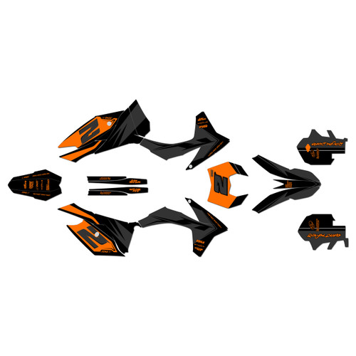 ktm 250xcfw graphics kit 2012-2013 bold series orange-shift