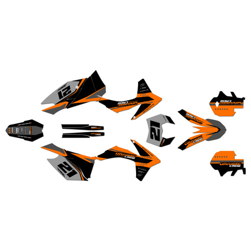 250EXC-F 350EXC-F 450EXC-F &  500EXC-F graphics kit 2012-2013 orange-crew series orange