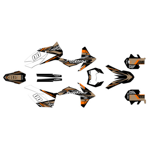 250EXC-F 350EXC-F 450EXC-F &  500EXC-F graphics kit 2012-2013 rugged series tan