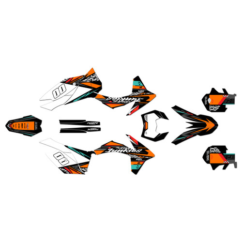 ktm 450excf graphics kit 2012-2013 rugged series orange