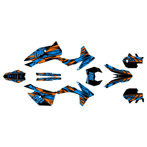 250EXC-F 350EXC-F 450EXC-F &  500EXC-F graphics kit 2012-2013 twitch series cyan