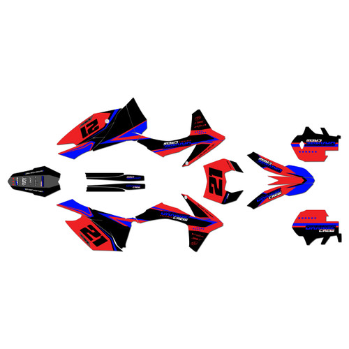 ktm 500xcfw graphics kit 2012-2013 orange-crew series red