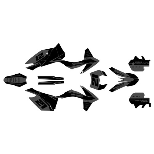 ktm 450xcfw graphics kit 2012-2013 orange-crew series smoke
