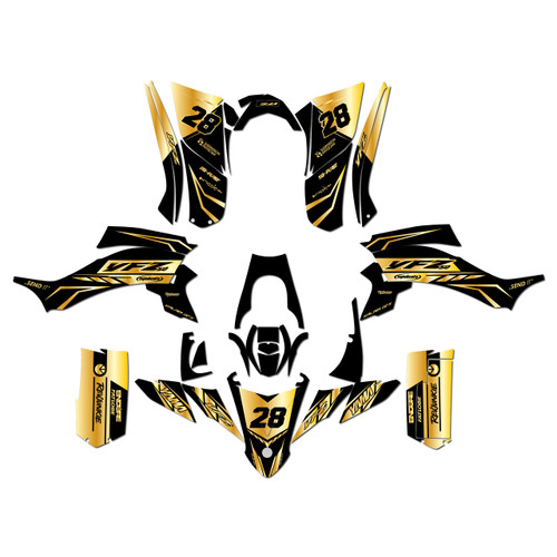 yamaha yfz50 graphics kit all years factory series gold