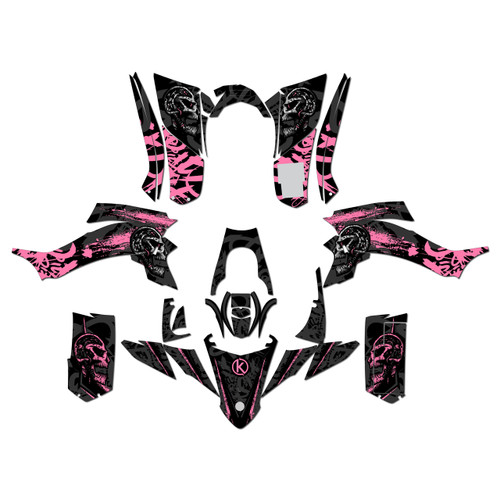 yamaha yfz50 graphics kit all years revolt series pink