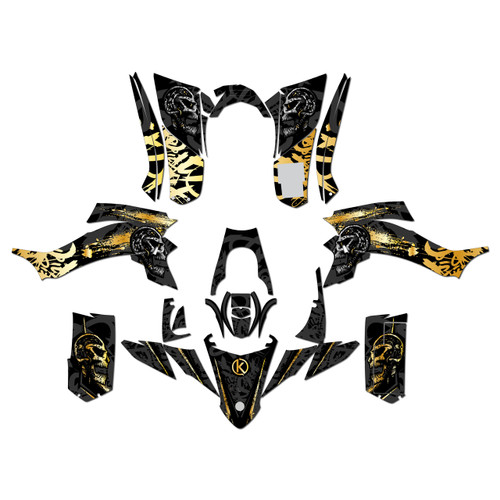 yamaha yfz50 graphics kit all years revolt series gold
