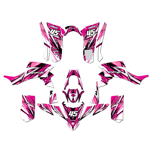 yamaha yfz50 graphics kit all years shred series pink