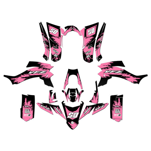 yamaha yfz50 graphics kit all years splash series pink