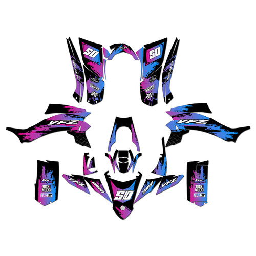 yamaha yfz50 graphics kit all years splash series magenta