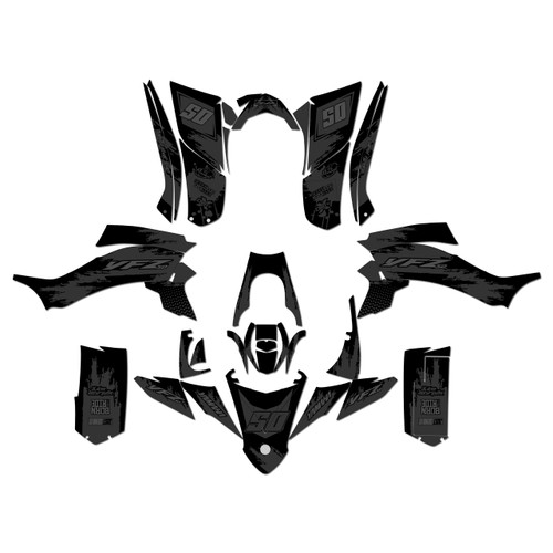 yamaha yfz50 graphics kit all years splash series smoke