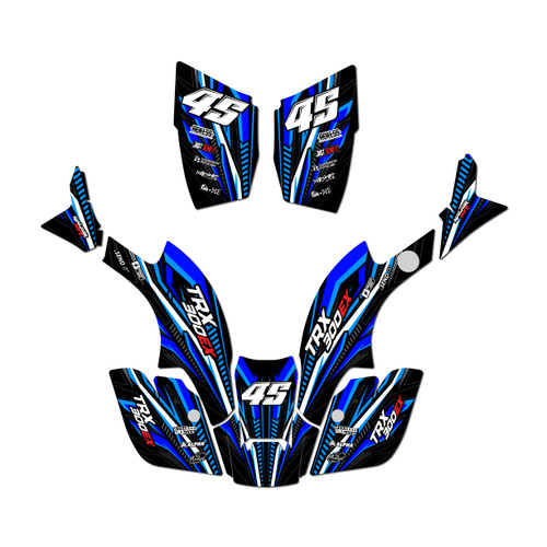 honda trx300maier graphics kit 1993-2006 prime series blue