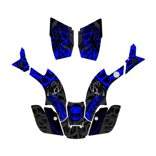 honda trx300maier graphics kit 1993-2006 revolt series blue
