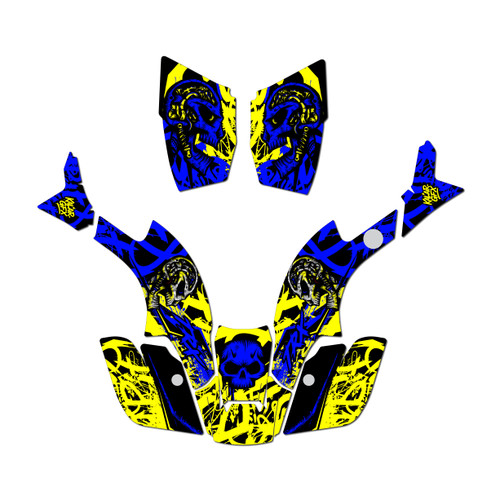 honda trx300maier graphics kit 1993-2006 revolt series yellow