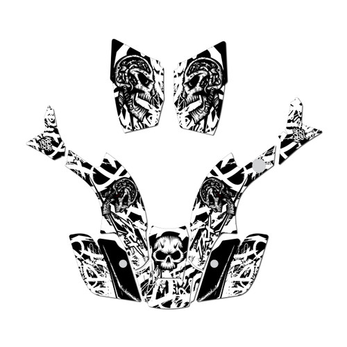 honda trx300maier graphics kit 1993-2006 revolt series white