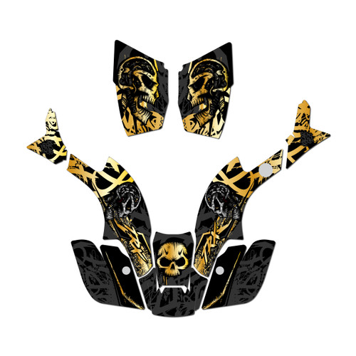 honda trx300maier graphics kit 1993-2006 revolt series gold