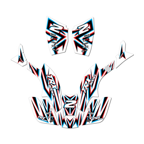 honda trx300maier graphics kit 1993-2006 vision series red