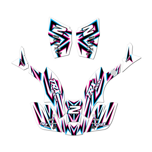honda trx300maier graphics kit 1993-2006 vision series magenta