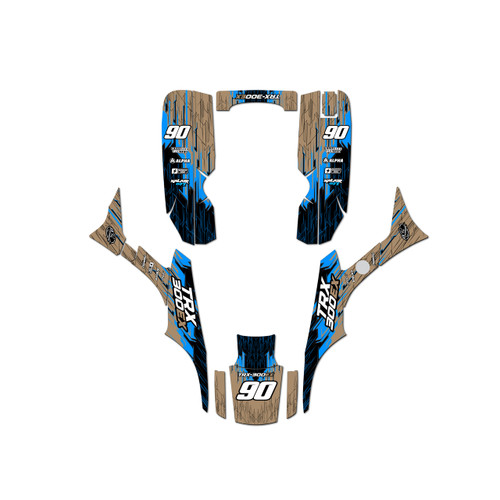 honda trx300ex graphics kit 1993-2006 fracture series tan
