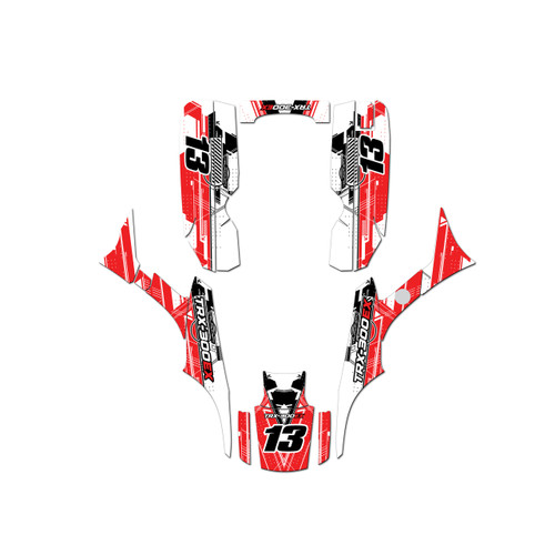 honda trx300ex graphics kit 1993-2006 future series red