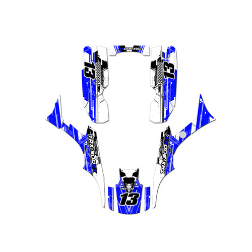 honda trx300ex graphics kit 1993-2006 future series blue
