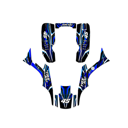 honda trx300ex graphics kit 1993-2006 prime series blue
