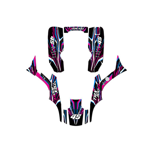honda trx300ex graphics kit 1993-2006 prime series magenta