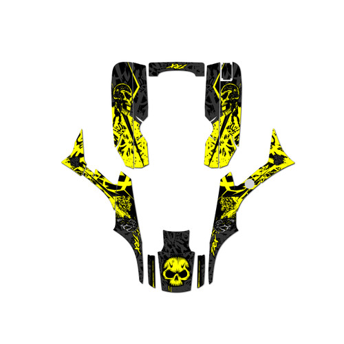 honda trx300ex graphics kit 1993-2006 revolt series yellow