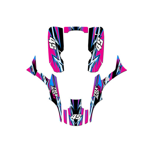 honda trx300ex graphics kit 1993-2006 shred series magenta