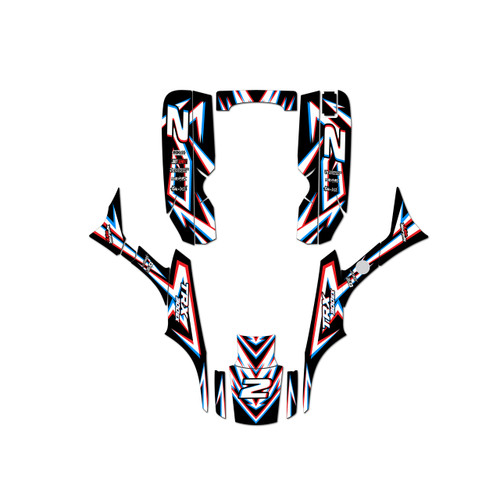 honda trx300ex graphics kit 1993-2006 vision series red