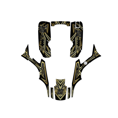 honda trx300ex graphics kit 1993-2006 vision series gold