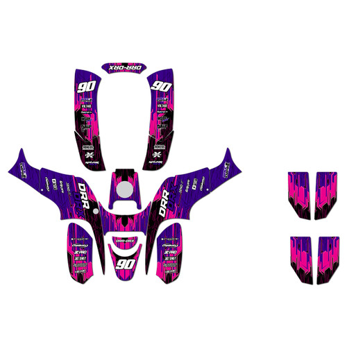 drr drx50 graphics kit all years fracture series purple