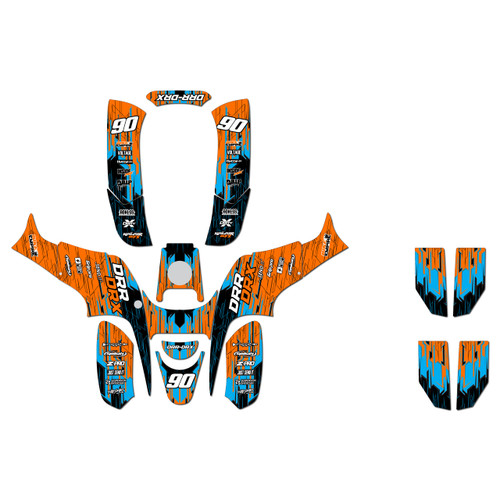 drr drx50 graphics kit all years fracture series orange