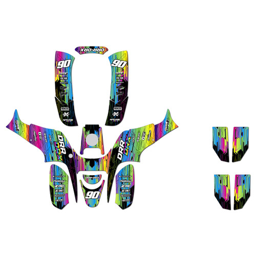 drr drx70 graphics kit all years fracture series rainbow