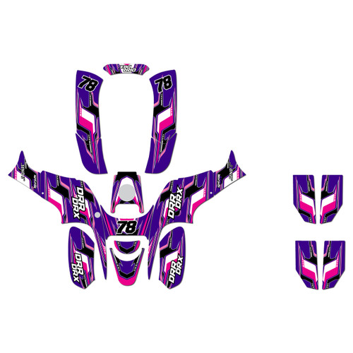 drr drx50 graphics kit all years klutch series purple